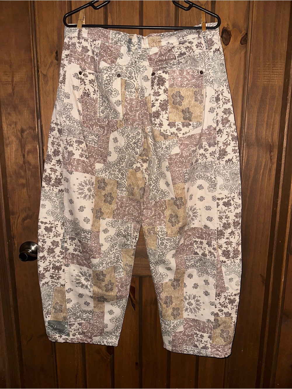 Urban Daisy Boho Patchwork Wide Leg Pants Size Medium - Picture 5 of 9